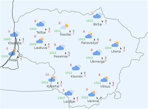 gismeteo вильнюс|oras lietuvoje 10 dienu.